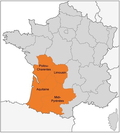 région sud ouest